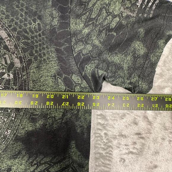 American FighterXBuckle Green Snake Skin Camo 3D Print Graphic T-shirt Size 2XL - Picture 5 of 5